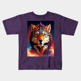 Celestial Doggon - Trippy Psychedelic Art Kids T-Shirt